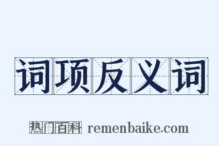 词项反义词是什么意思的图片